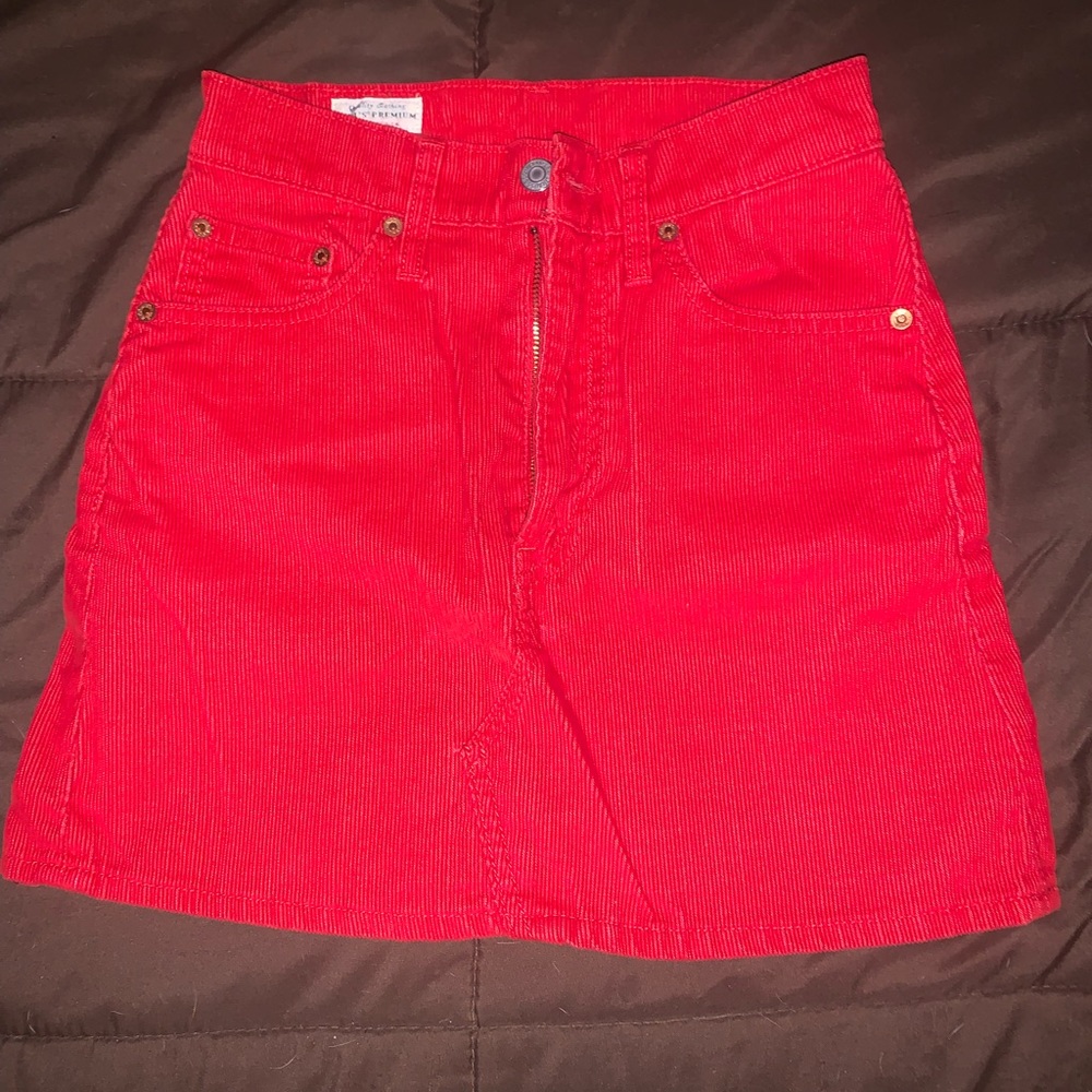 Red Levi skirt